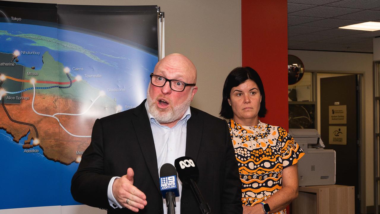 Australian Strategic Police Institute’s John Coyne with chief minister Natasha Fyles: PEMA TAMANG Pakhrin