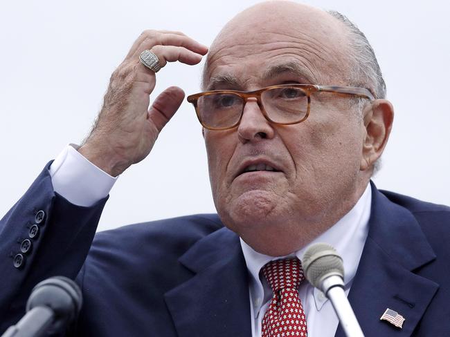 Mr Yovanovitch says she was attacked by the US president’s allies including Rudy Giuliani, lawyer for Donald Trump. Picture: AP Photo/Charles Krupa, File