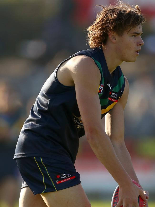 Aaron Cadman booted four goals for the Rebels. Picture: Getty Images