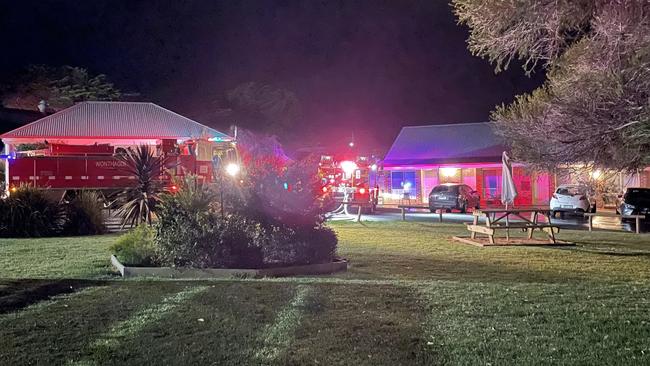 A fire broke out at the Arthur Phillip Motor Inn in Cowes on Friday, February 17, 2023. Picture: Brittany Carlson.