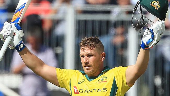 Aaron Finch is the man to lead this fresh-looking Australian line-up. Picture: AFP