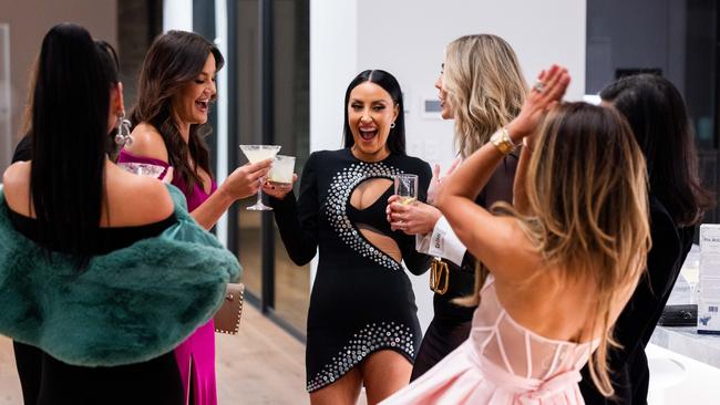 Terry Biviano (centre) during episode 4 of the Real Housewives of Sydney. Picture: Supplied.