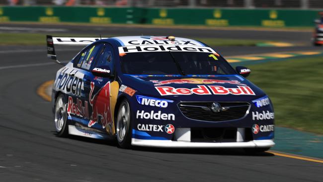 Jamie Whincup topped Supercars Practice 1 at the Coates Hire Melbourne 400.