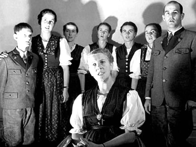 Maria and Georg von Trapp with his seven children performing as The Trapp Family Singers (circa mid-1930s).