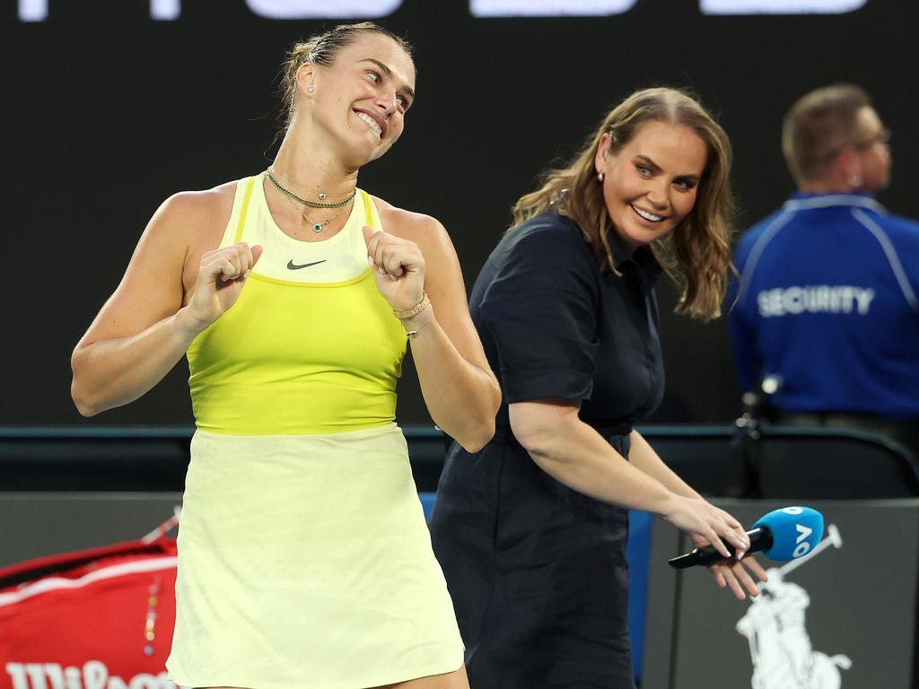 Dokic (right) has become a popular commentator after her playing career. Picture: Mark Stewart