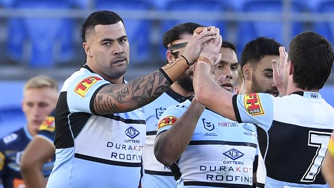 Andrew Fifita spent a long time on the bench against the Titans. Picture: Getty Images