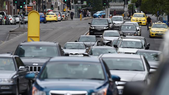 Congestion on Spencer St. Picture: Josie Hayden