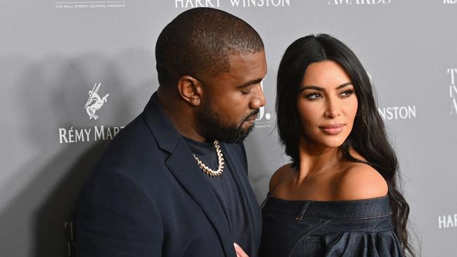 Kanye, Kim and her new boyfriend Pete Davidson have been engaged in a messy war of words. Picture: AFP