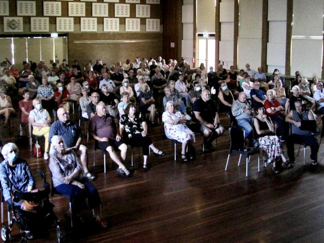 Portland Community meeting for a rally at Portland Civic Hall after Portland District Health announced birthing service will be temporarily paused