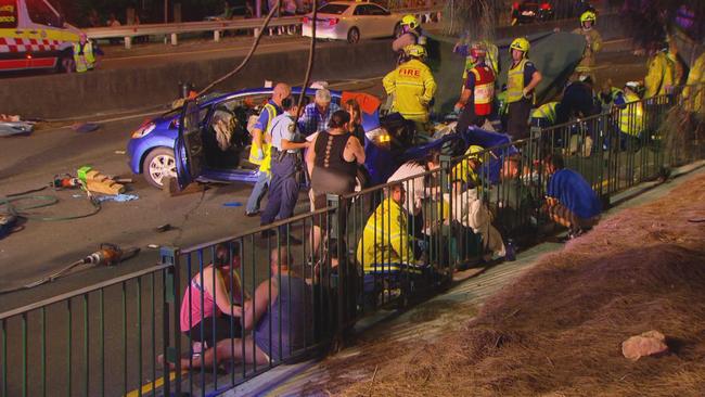 Paramedics treated a number of injured people. Picture: Active Media Images