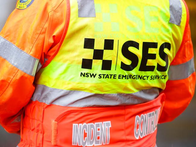 SYDNEY, AUSTRALIA - NewsWire Photos MARCH 23, 2021: Major flooding in Windsor, Sydney where the bridge has been closed. The SES Crew, Police and Fire Rescue Patrols are working together to load urgent medical supplies, food and other goods onboard the SES boats to be transported across the River to communities in need of help, in Sydney, Australia. Picture: NCA NewsWire / Gaye Gerard