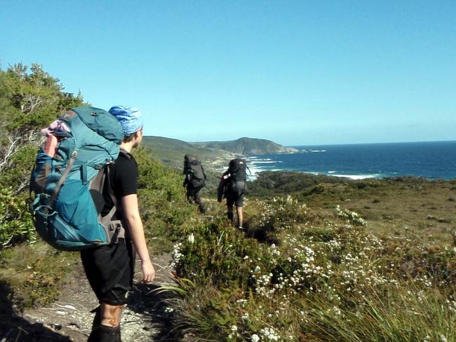 Undated : view from the top along the South Coast Track, Tasmania