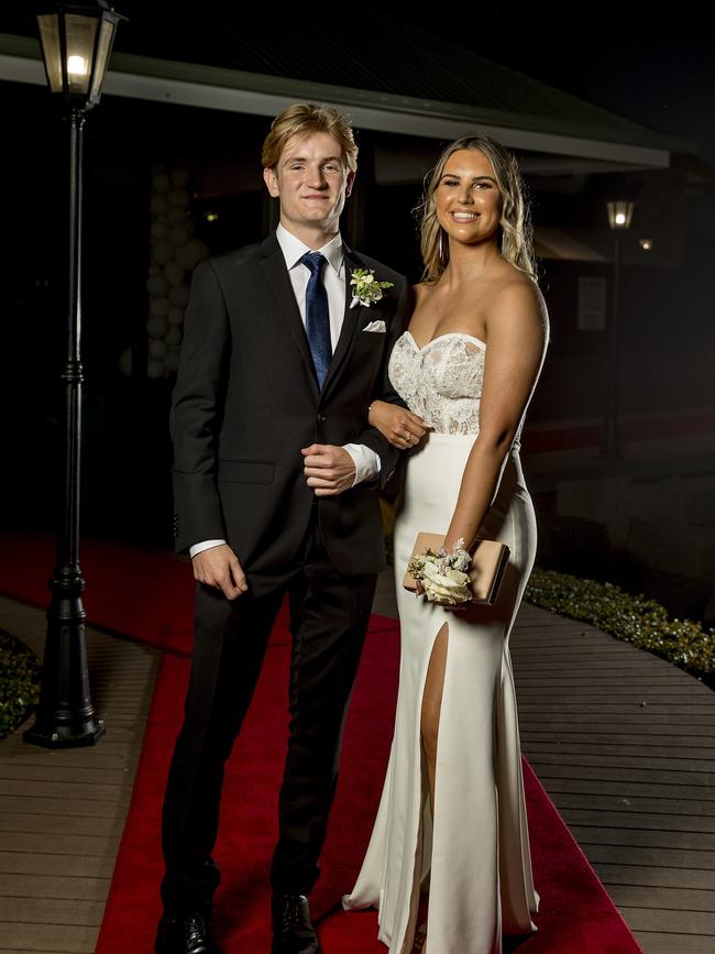 Formal for year 12 students from Emmanuel College. Matthew Wynne and Zoe Caspers. Picture: Jerad Williams