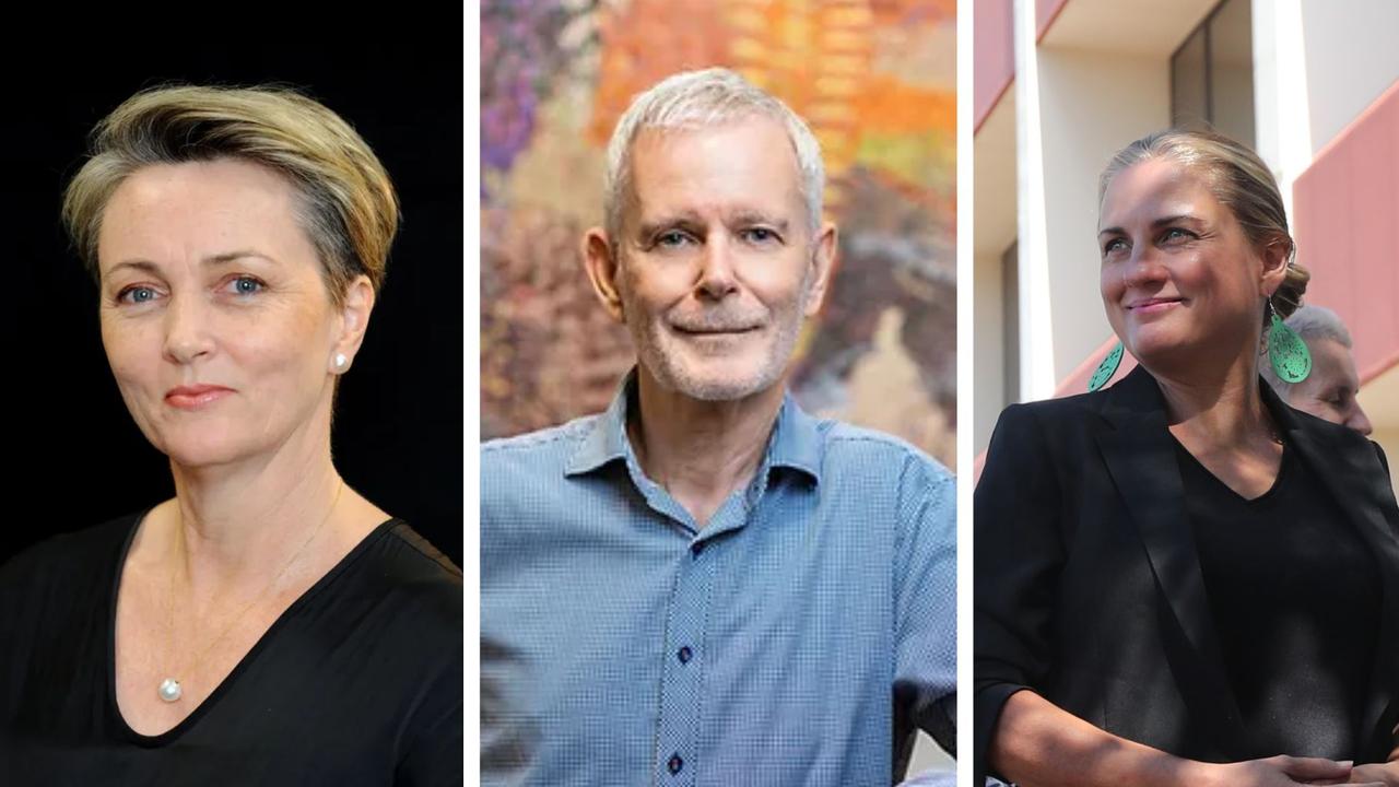 NT Bar Association president Mary Chalmers SC, Law Society NT president Richard Henschke and Criminal Lawyers Association NT president Beth Wild.