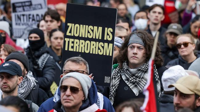 Activists at a Melbourne rally. Picture: Ian Currie