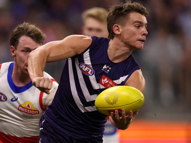 Caleb Serong has been one of the best players in the league this season. Picture: Paul Kane/Getty Images.