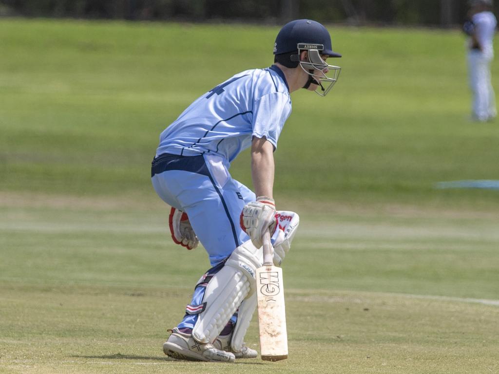 Matthew Nunn bats for Toowoomba. Mitchell Shield cricket, Toowoomba Reps vs Stanthorpe. Sunday. 17th Jan 2021