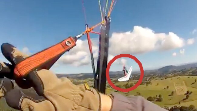 Hang glider and paraglider pilots pull off miracle escape after mid-air ...