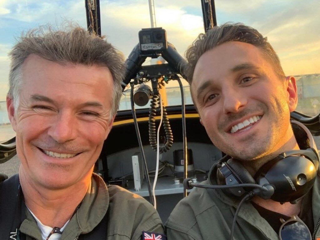 Plane crash victim Stephen Gale with comedian Tommy Little. Picture: Instagram