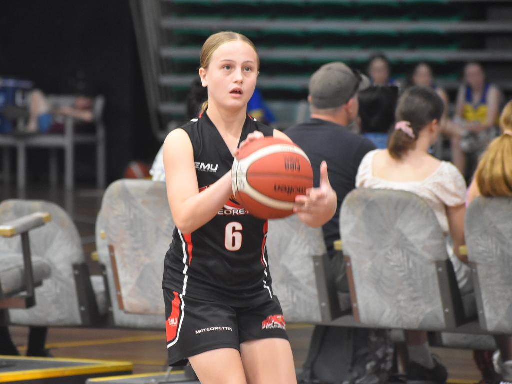 Maggie Thornburn at the U14 State Championships division one semi final between Mackay Meteorettes and Southern Districts Spartans in Mackay, July 9, 2021. Picture: Matthew Forrest