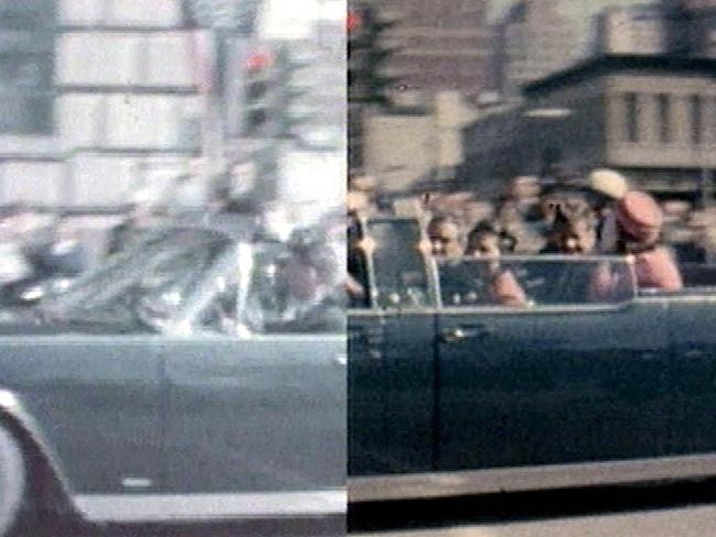 The original and restored digital image of film taken by Marie Muchmore of the assassination of President John F Kennedy in Nov. 1963. Picture: Supplied.