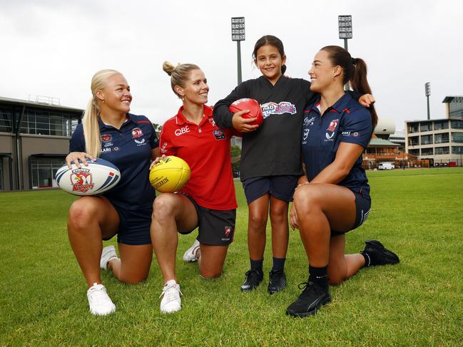 Will we see Ally Bullman mix it with NRLW star Isabelle Kelly this year? Picture: Richard Dobson