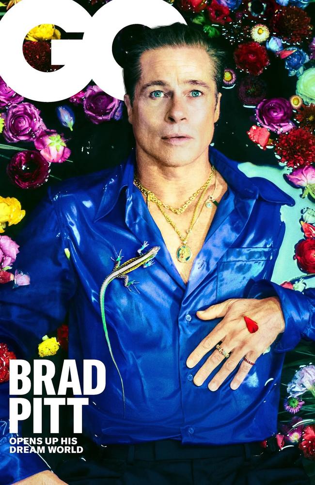 Brad Pitt GQ magazine cover story August 2022. Picture: GQ