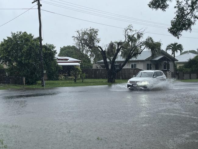 Flooding on Forth St at Penn St intersection in South Mackay, taken at 8.45am on February 4, 2025. Picture: Luke Lay