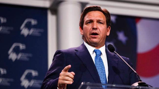 Republican Florida Governor Ron DeSantis was elected after vociferously opposing critical race theory. Picture: AFP