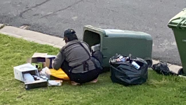 Gold Coast residents say their rubbish is regularly unloaded and rummaged through.