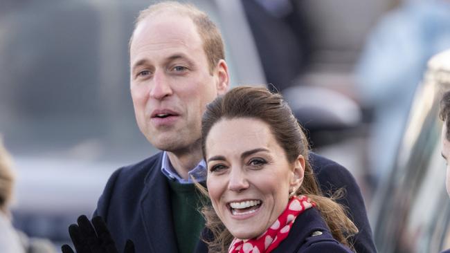 Prince William and wife Kate in Wales on Tuesday, as news broke of their coming visit to Australia. Picture: Getty