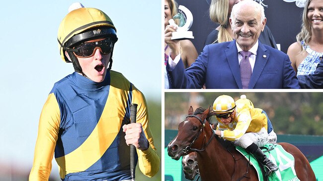 Lady of Camelot's owner Sir Owen Glenn (top right) has backed jockey Zac Lloyd (left) to get the job done on his star filly in the Group 1 Moir Stakes at The Valley on Saturday.