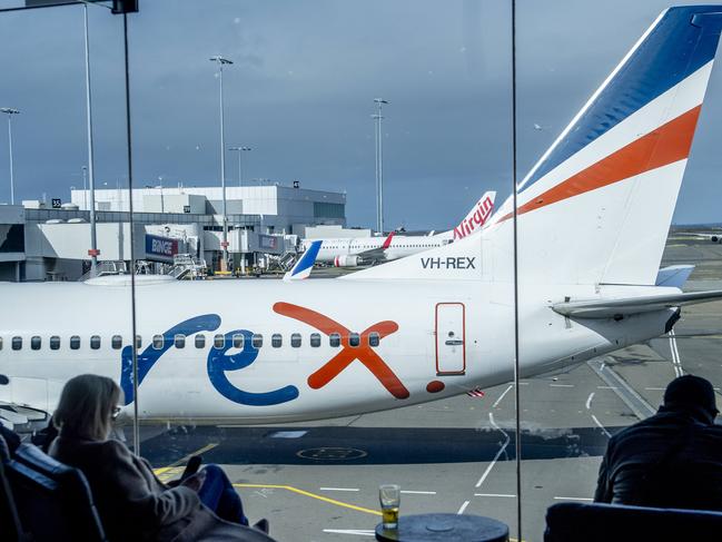 SYDNEY, AUSTRALIA. NewsWire Photos.July 30, 2024.Generics of Rex airlines at Sydney domestic airport. The Australian airline is forced into a trading halt amid questions about the airlineÃs future.Picture: NewsWire / Jeremy Piper