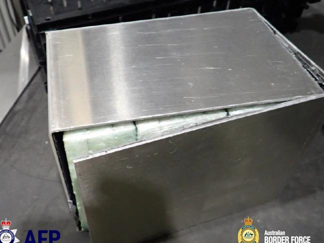 Hunter Valley man Luke Caban has been charged by Australian Federal Police will importing a commercial quantity of methamphetamine after a 21kg of the drug was allegedly found hidden in a portable power station being imported from Spain on January 6, 2025. Picture: AFP