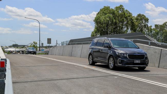 Traffic crosses the new bridge at Pimpama allowing direct access to Gainsborough Greens. Picture: Tim Marsden.