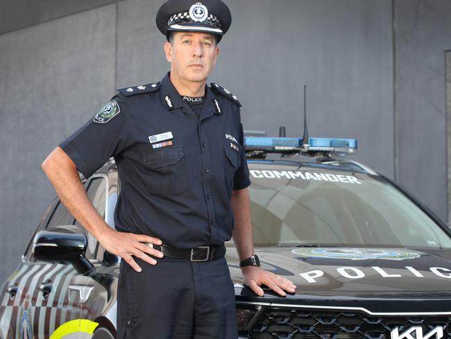 Traffic Services Branch officer-in-charge Superintendent Darren Fielke talking about drug driving ahead of Christmas. 22 December 2023. Picture Dean Martin