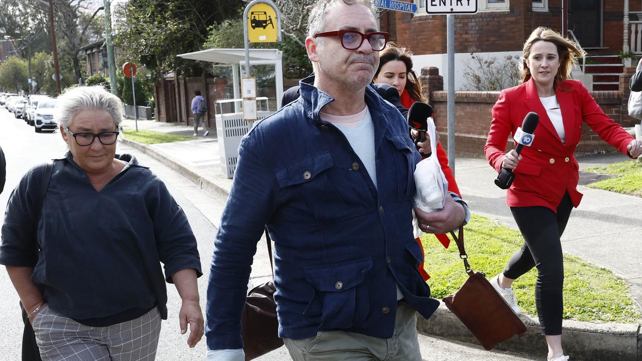 Former Channel Seven TV personality Andrew O'Keefe , pictured with his sister Vanessa (left) after failing a drug test in July. Picture: Richard Dobson