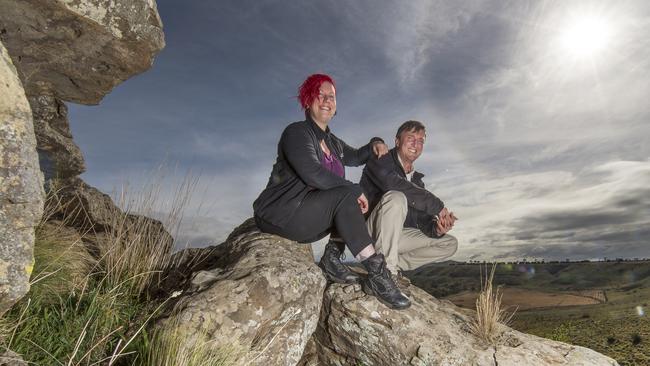 Amanda Paul and Robert Hall overlook the Jacksons Creek area where major landcare works will be undertaken. Picture: Rob Leeson