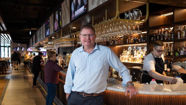 Co-owner Craig Laundy in the main downstairs bar of The Log Cabin. Picture: Julian Andrews.