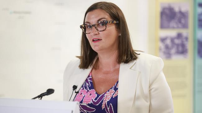 Former Education Minister Sarah Mitchell said the term 1 decision was on health advice and term 2 was during caretaker mode. Picture: Justin Lloyd.