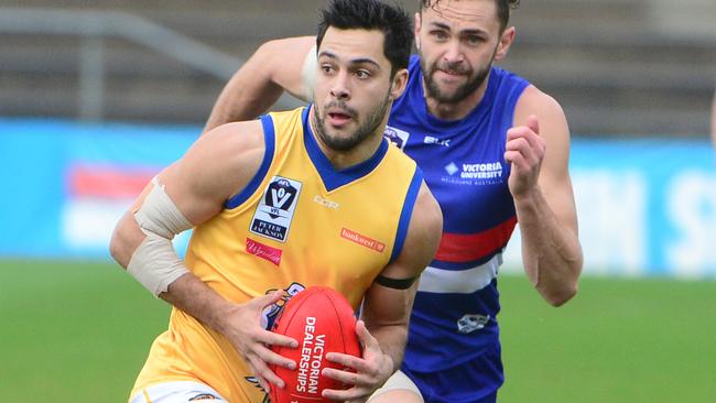 Michael Gibbons in action for Williamtown.