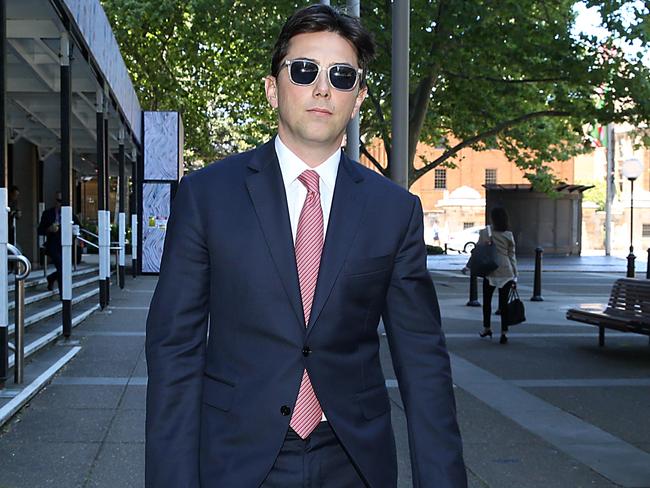 Journalist Joe Aston leaving Federal court in the defamation trial against Elaine Stead. Jane Dempster/The Australian.