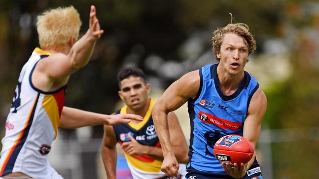 Tom Harms in action for Sturt. Picture: Tom Huntley