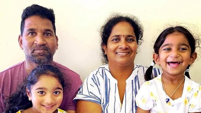 The Biloela family: Nades (father), Priya (mother), Kopika and Tharunicaa (youngest). Picture: Instagram