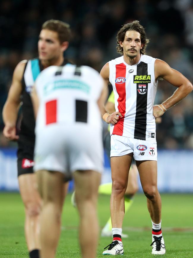 Defender Ben Long laments another St Kilda defeat.