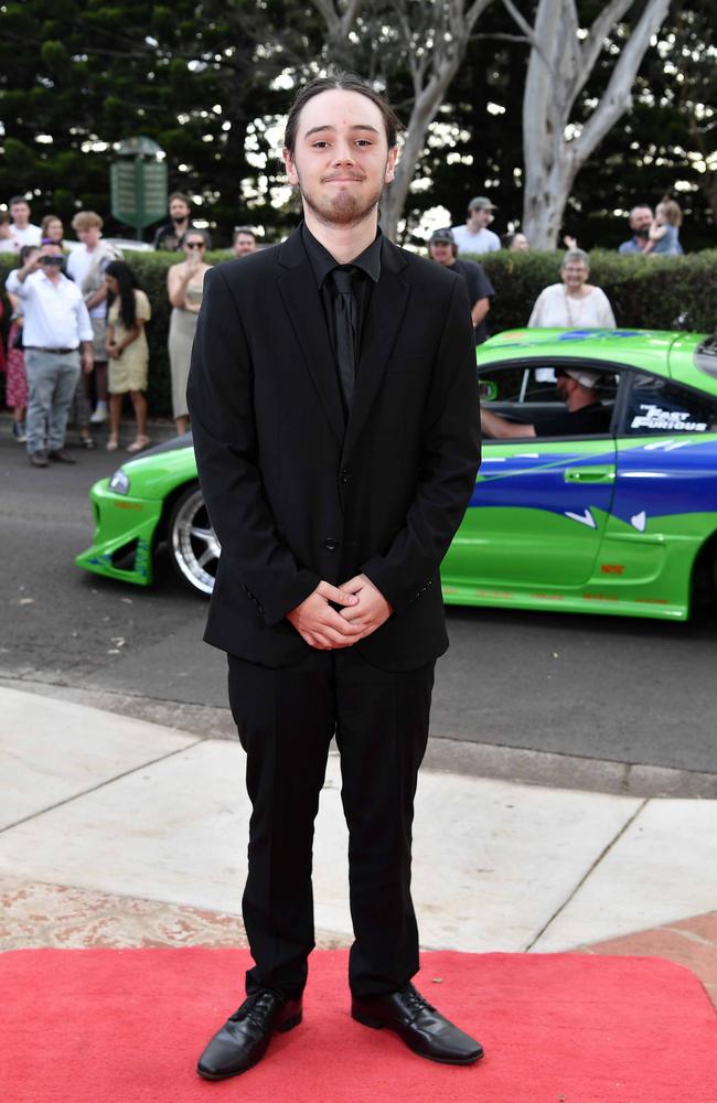 Jack Hancook at Centenary Heights State High School formal. Picture; Patrick Woods.