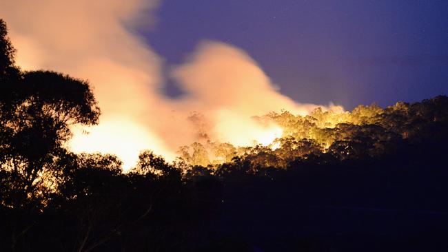 The fire is threatening homes and lives. Picture: Lawrence Pinder