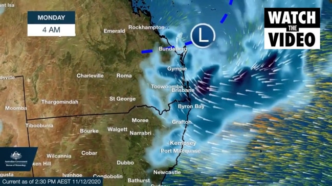 Severe weather warning for parts of QLD and NSW