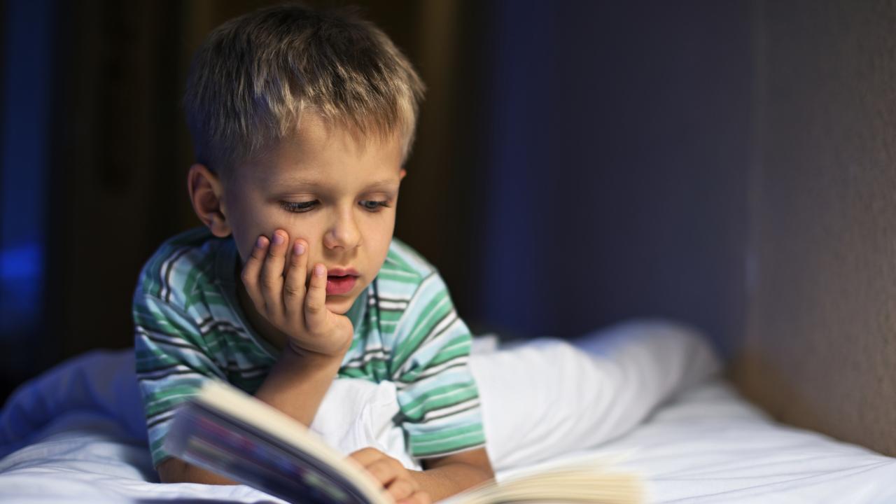 Reading at bedtime is good for literacy and winding down for sleep.