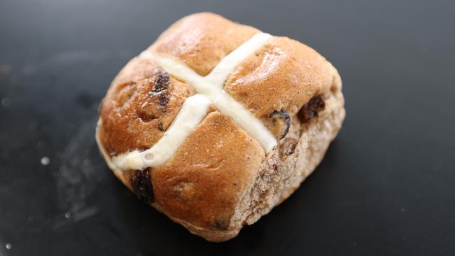 Baker’s Delight traditional hot cross bun. Picture: Tom Huntley